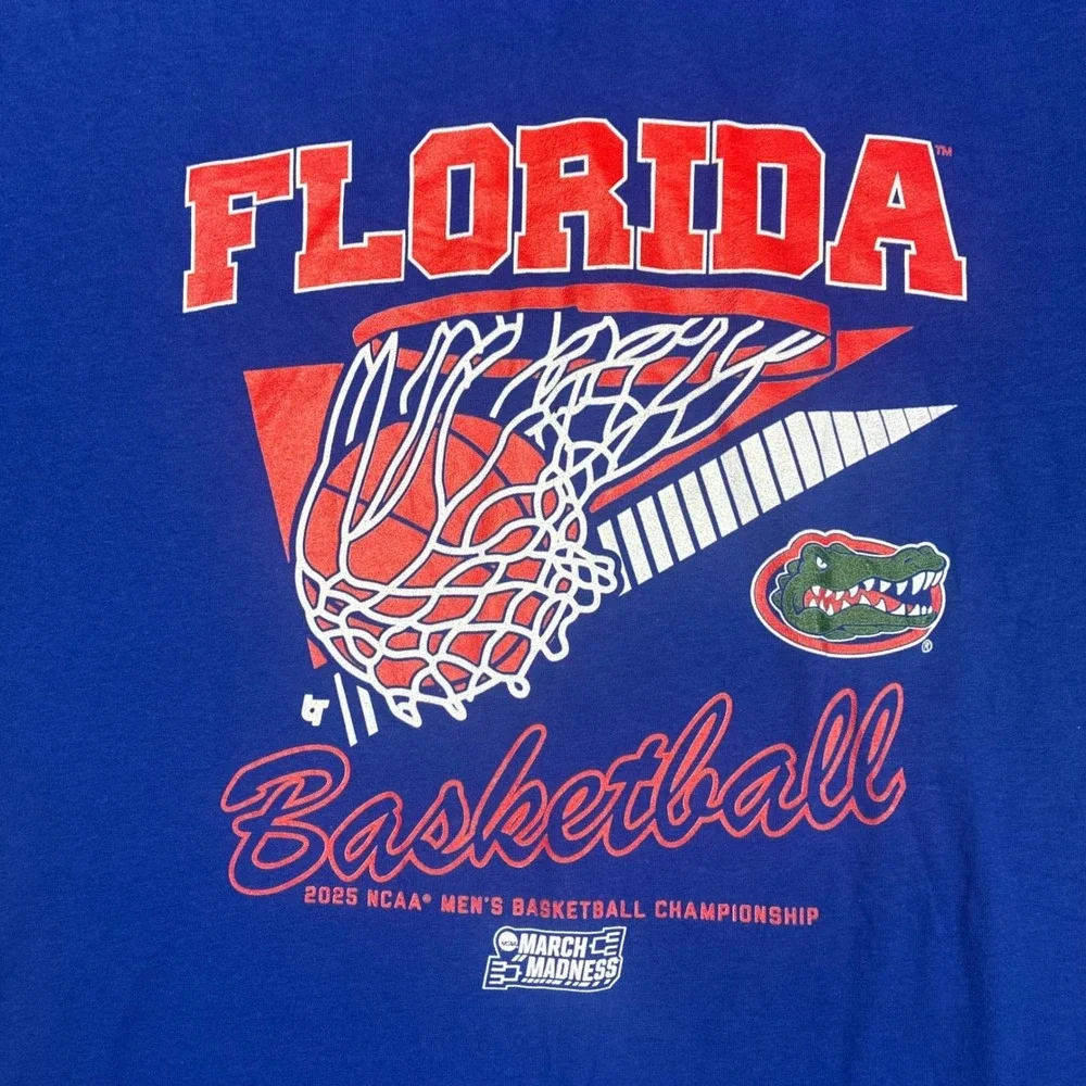 Florida Gators W 3XL March Madness Basketball T Shirt Blue NCAA Final Four Tee‎